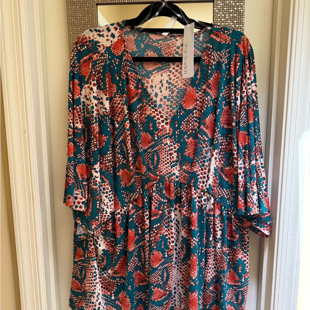 Snake print tunic top